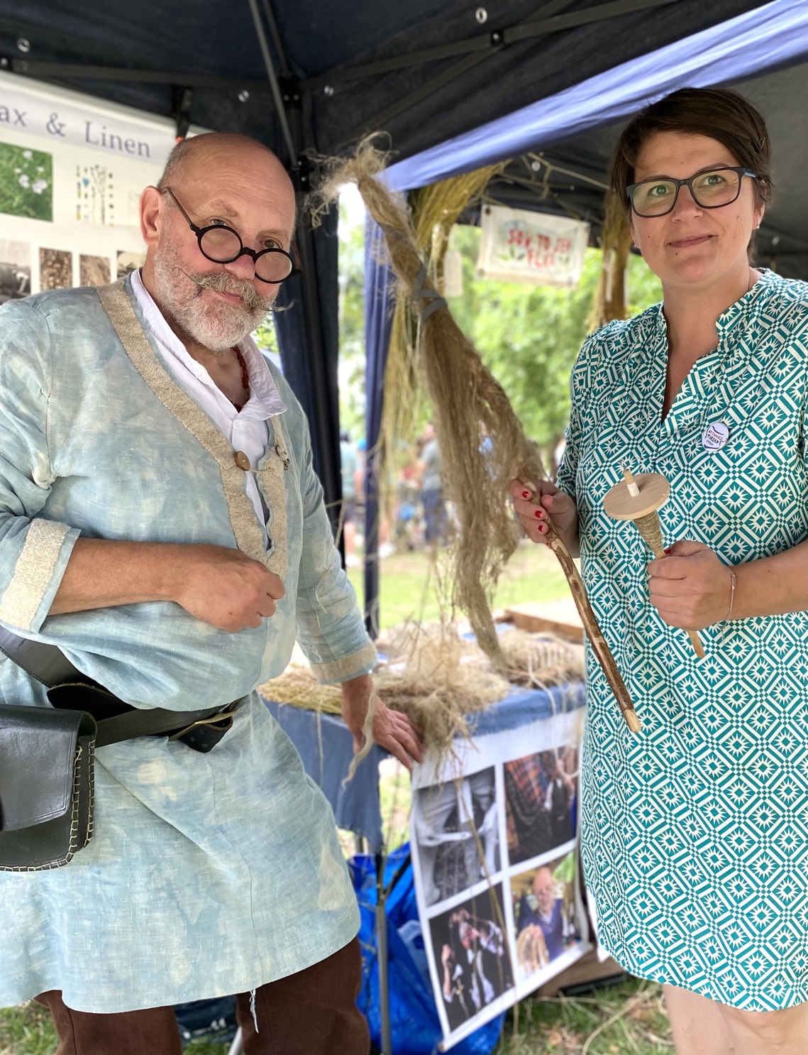 Paul and Magdalena by their stand at the Saxon Fayre 