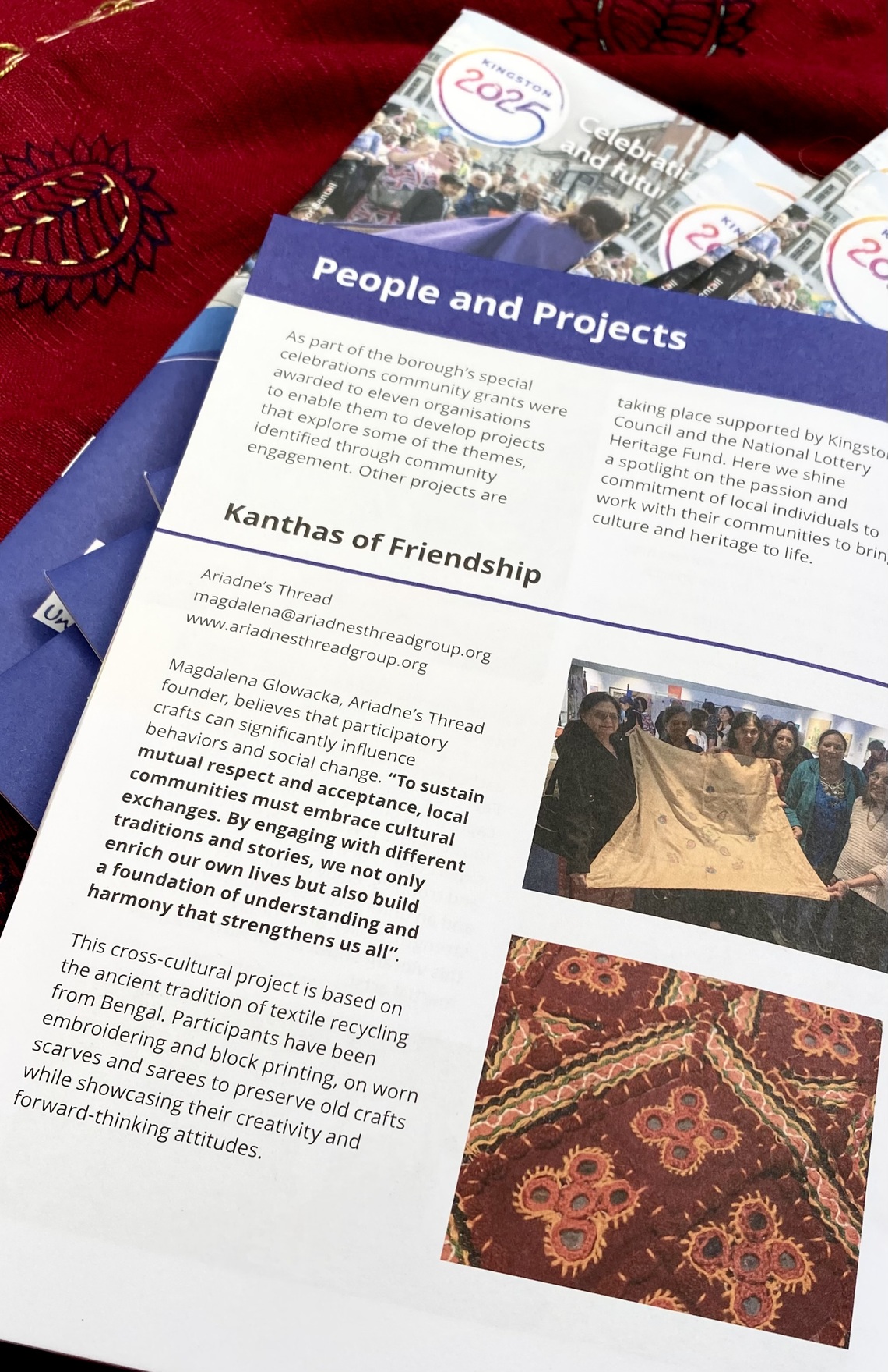 A page from the programme of Kingston 2025 Festival